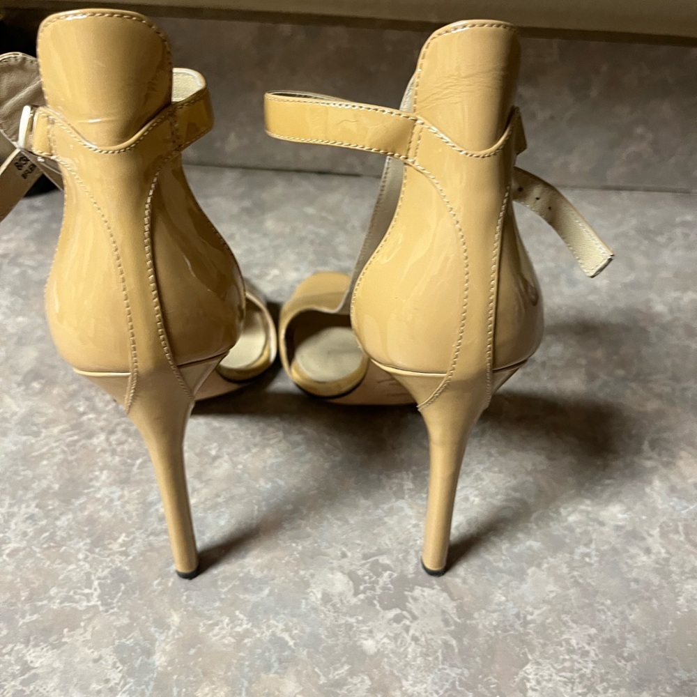 Stylish Beige Strappy Heels - Picture 5 of 6